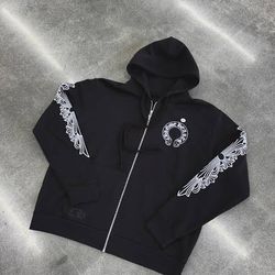 Chrome Hearts Black HorseShoe Zip Up