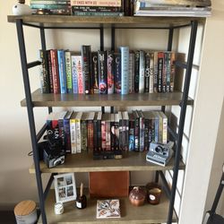 Metal And Wood Bookshelf (qty of 2)