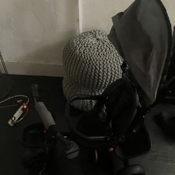 oddler Trike Stroller w/ Canopy & Push Handle