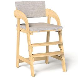 Easyego Wooden High Chair, Holds up to 130 lbs - New