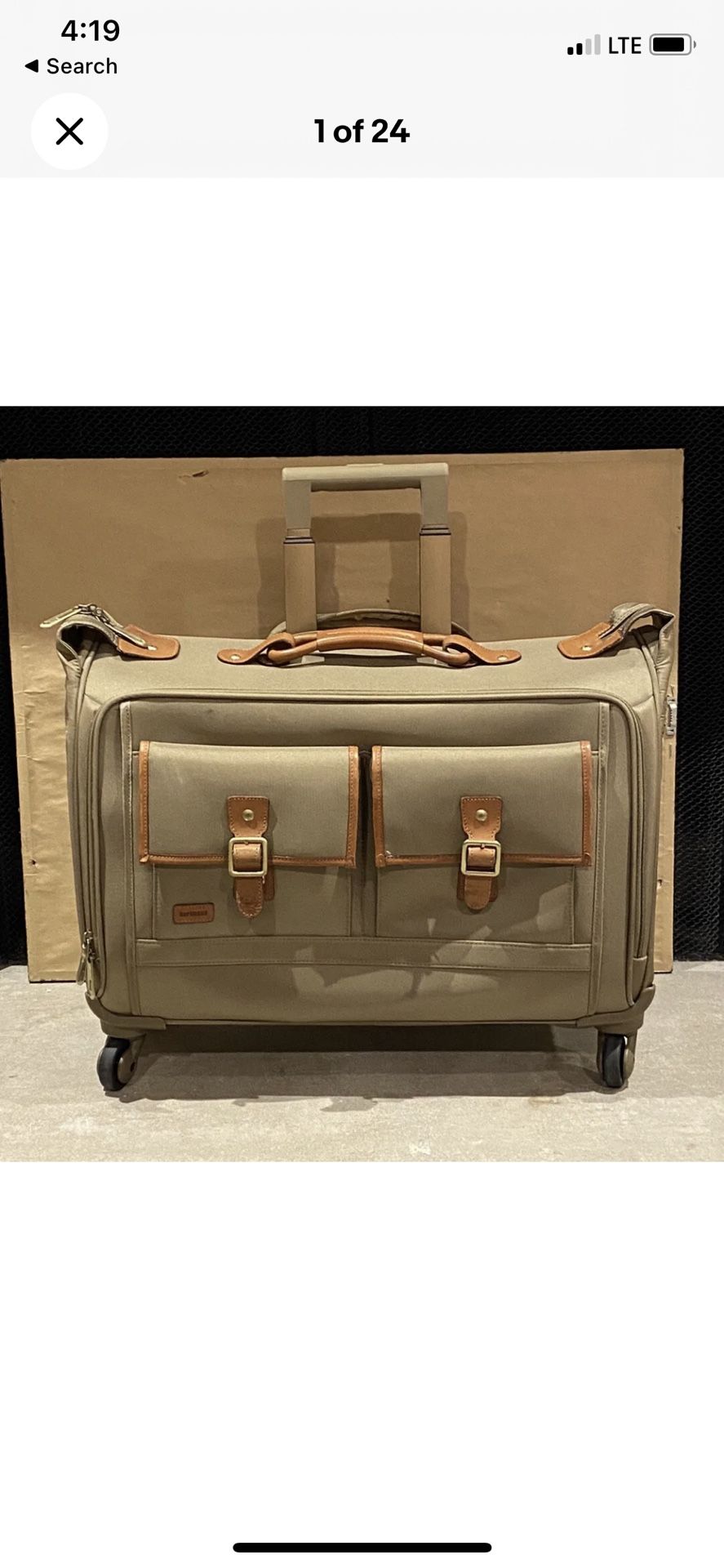 Hartmann Luggage Hudson Belted Carry On Spinner Nylon Garment Bag Excellent
