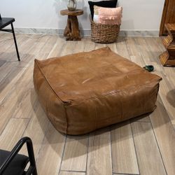 Huge Leather Ottoman  