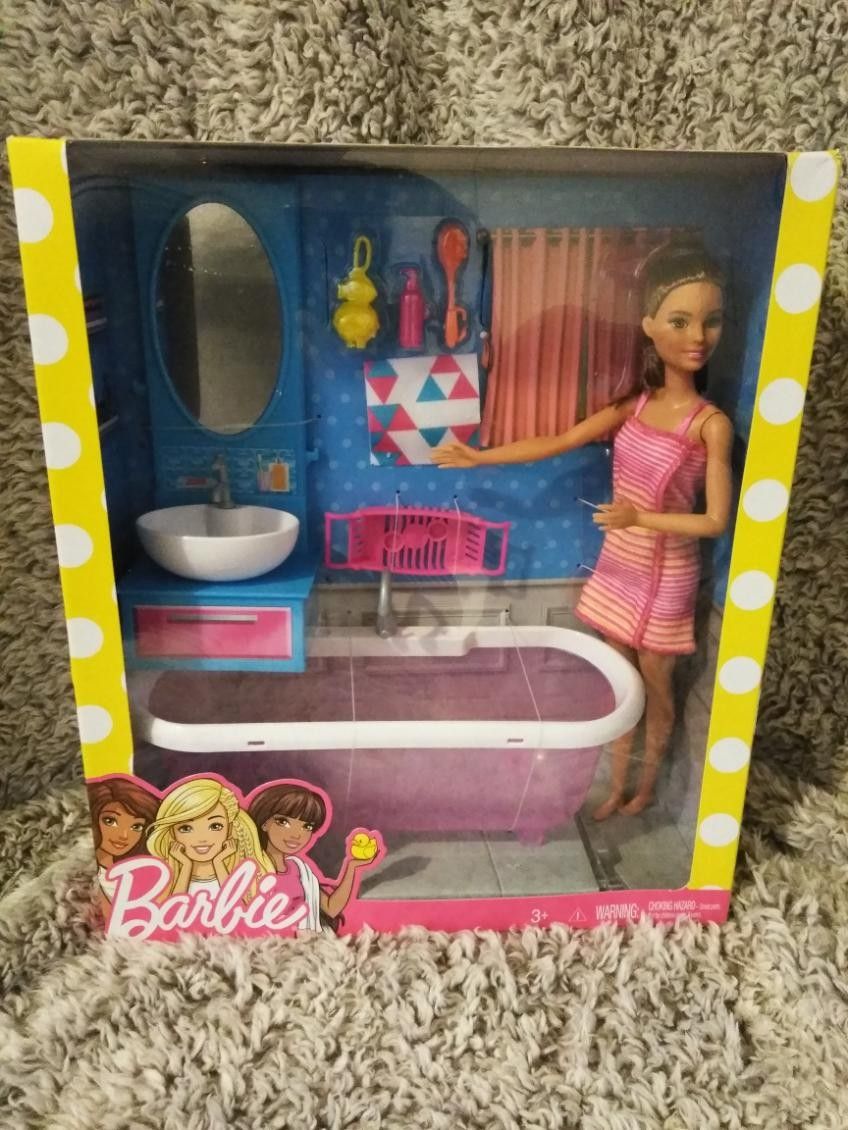 Barbie doll bathtime fun playset shipping only no pickup