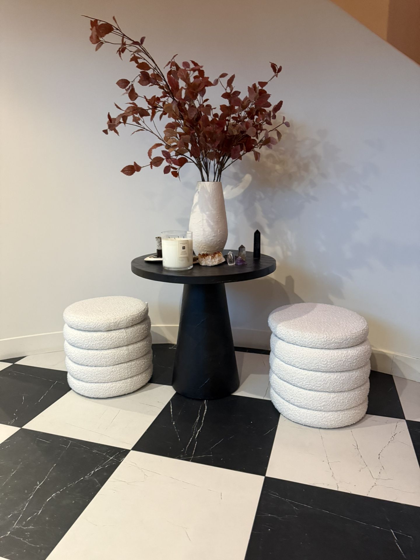 Table and Ottomans (CB2)