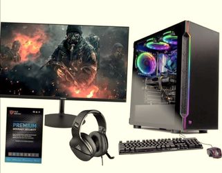 Gaming PC with Monitor, Keyboard