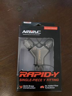 NAVAC F1029 Rapid-Y Connection Fitting, 2 x 3/8 inch M to 1 x 1/4 inch FE, One-Piece Solid Brass
