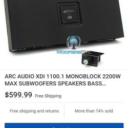 XDI ARC AUDIO 1100.1 Car Sub Amp