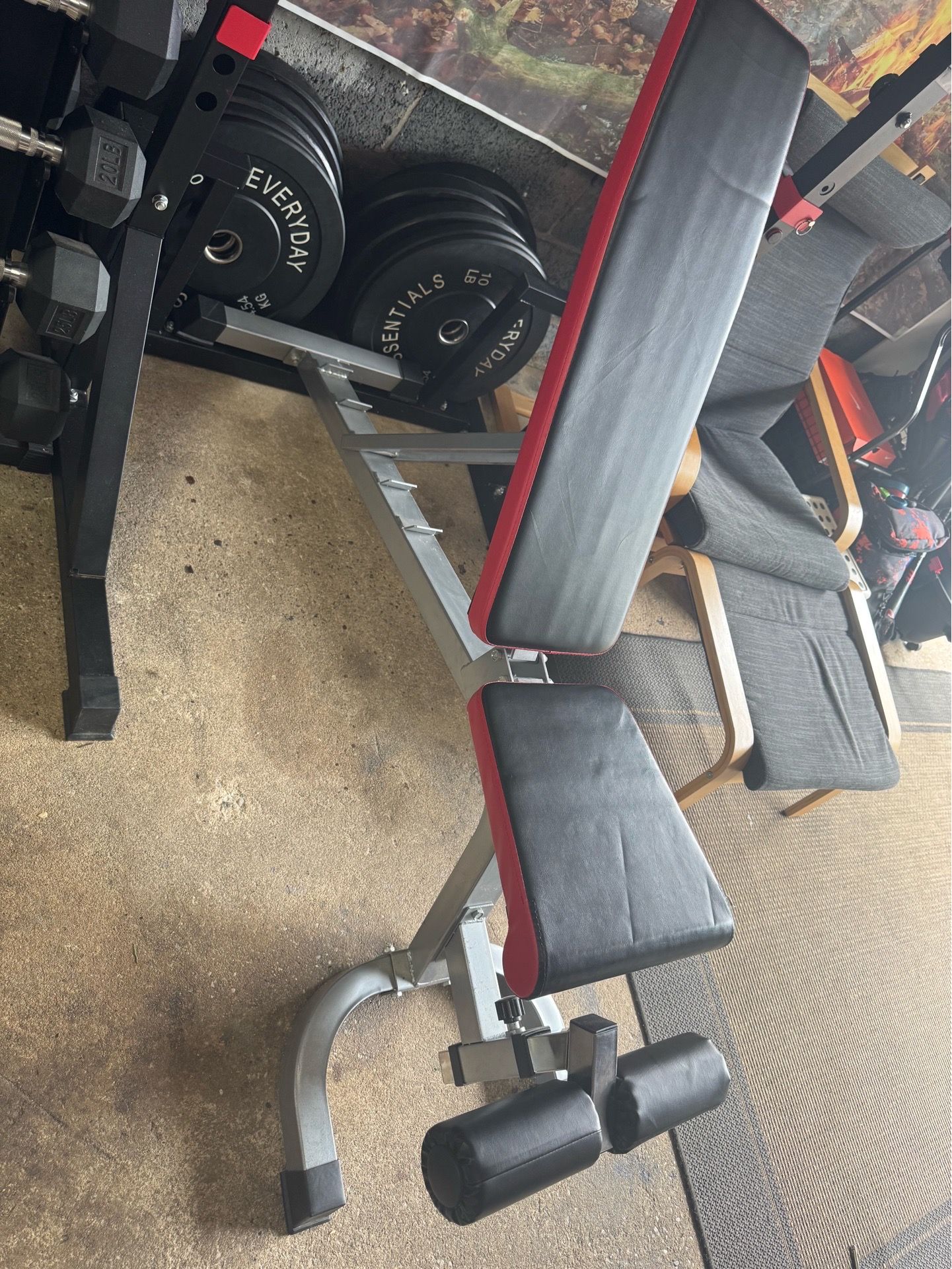 Heavy Duty Adjustable Workout Bench – Like New – Solid Steel Frame
