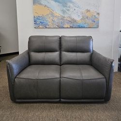 Leather Reclining Loveseat  - Polner 