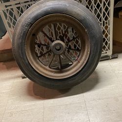 Vintage 1940’s truck wheel. 