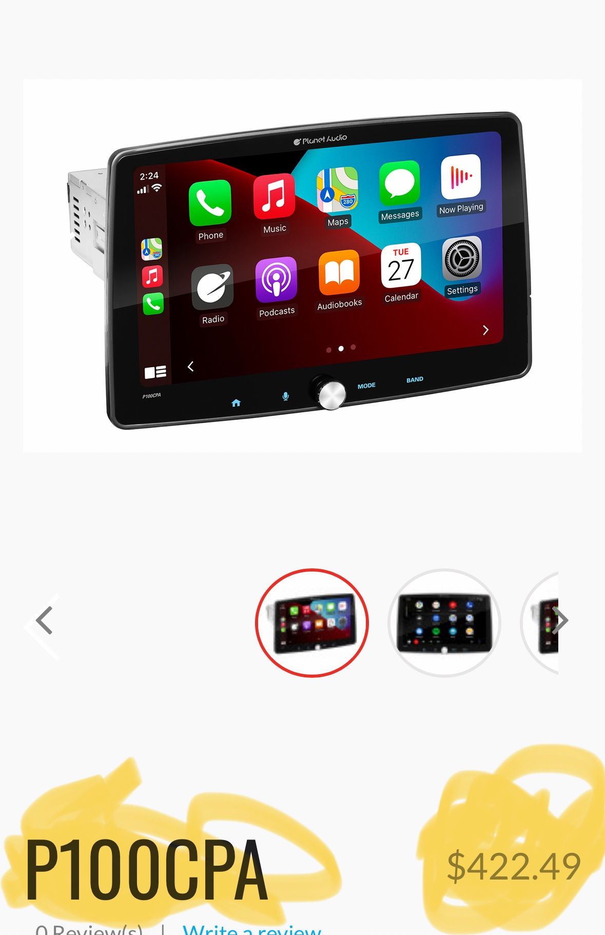 Plant Audio Touch Screen Car Stereo P100cpa 