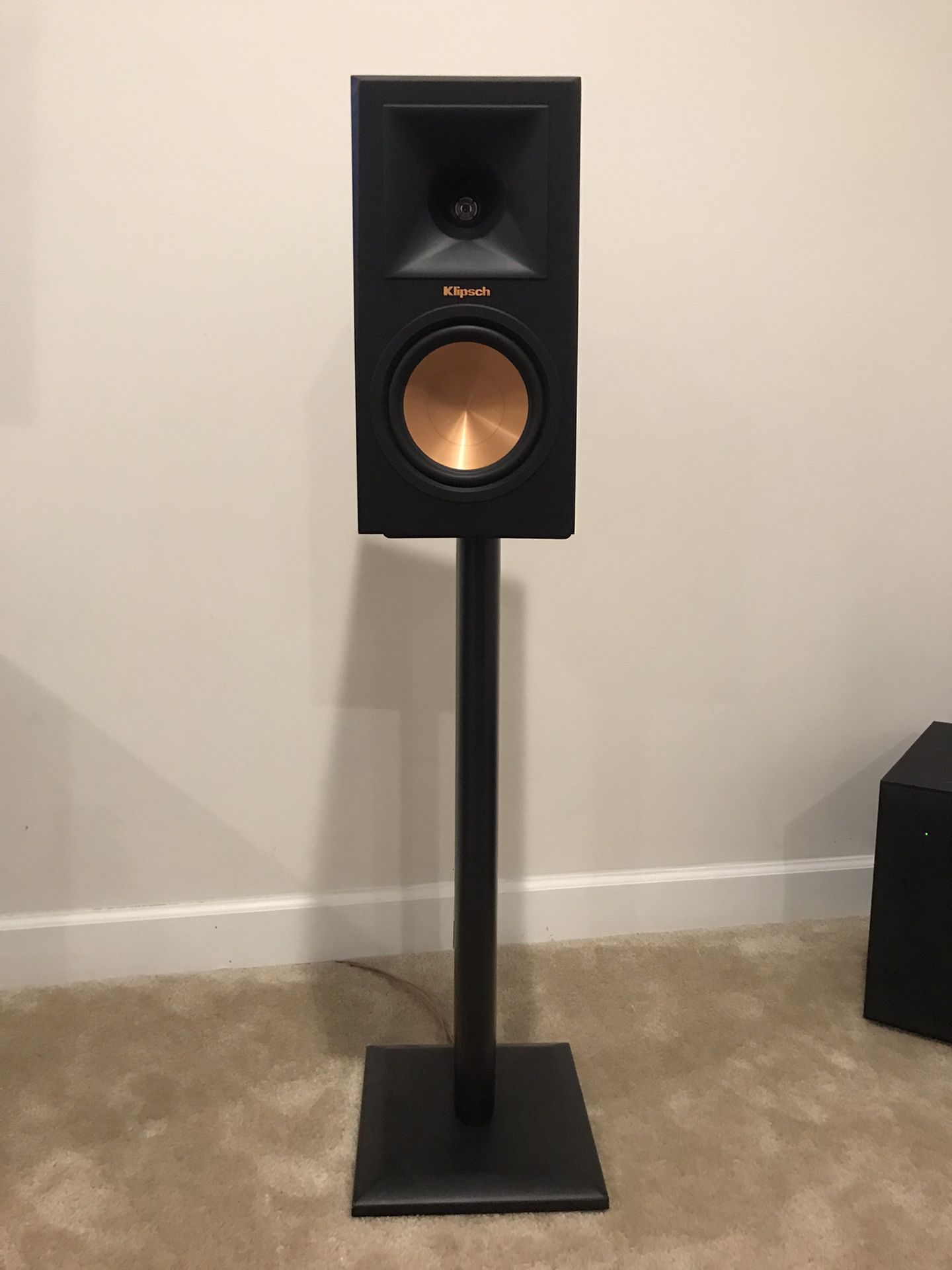 Pair of Klipsch Reference Premier 160M with speaker stands