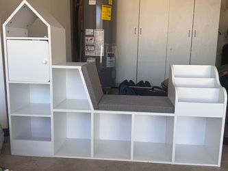 Kids Reading Nook Bookcase with Storage