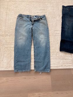 Light Wash Straight Leg Denim Jeans