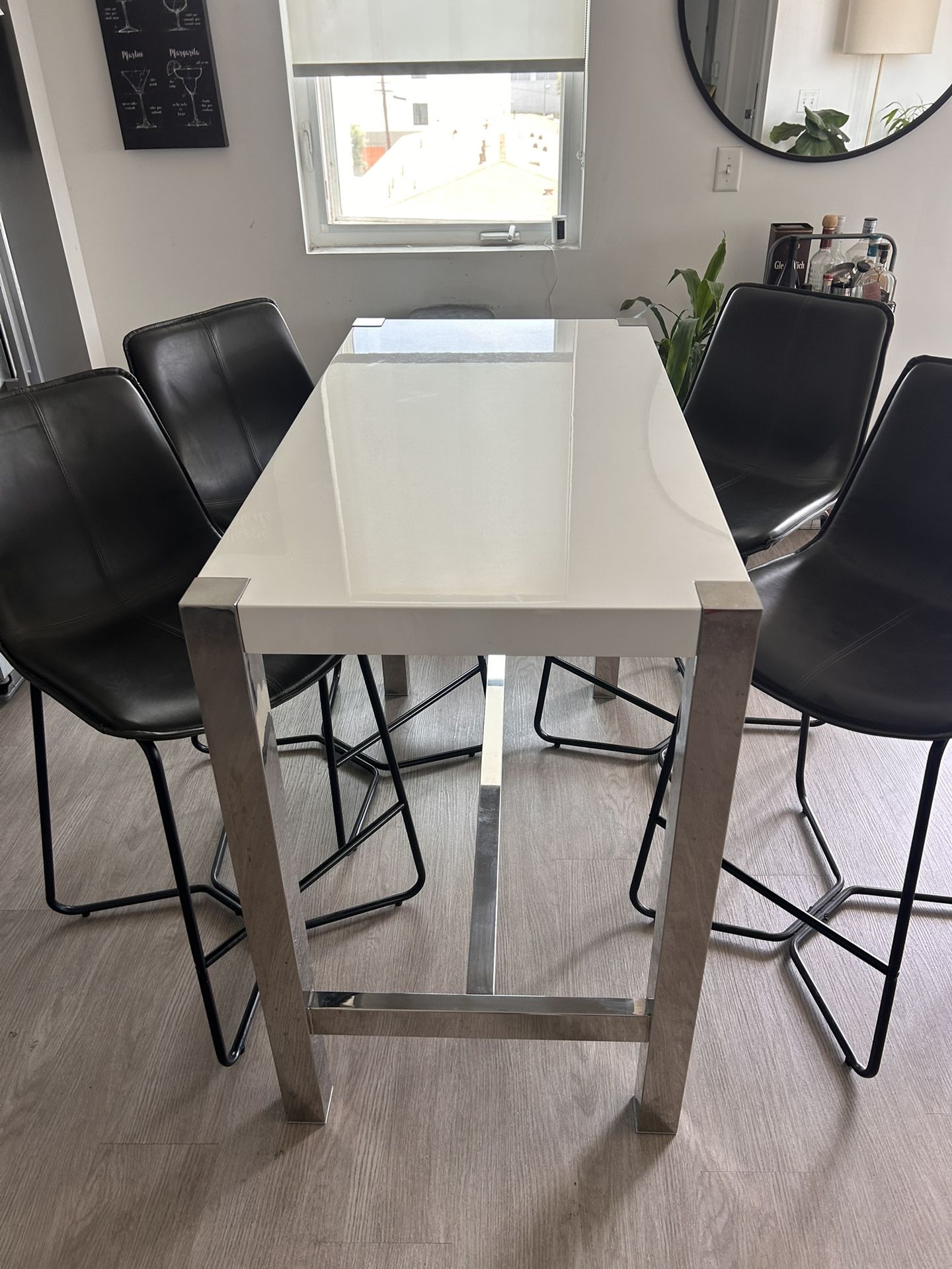 Dining Table W/ 4 High Chairs