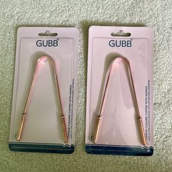 Pair Of 2 Copper Tongue Scrapers 