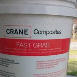 3 Four Gallon Buckets Of Crane Composites FRP Wall Adhesive 