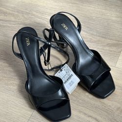 Zara Leather Patent High Heels