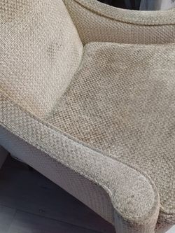 Beige Accent Chair. So Comfy! Elegant.