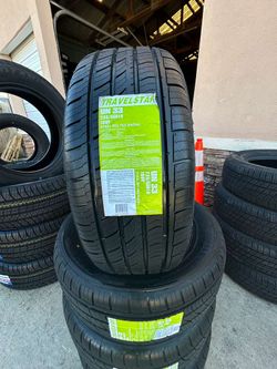 Set of four (4) 2355518 Travelstar Long milegae tires with free with free Installation 235-55-18