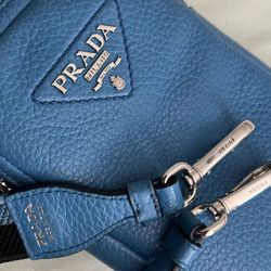Prada Milano Blue Mini Leather Cross-Body Bag