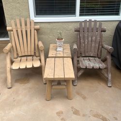 Adirondack Chairs & Matching Side Tables