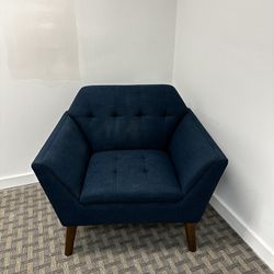 Blue Oversized Accent Chair