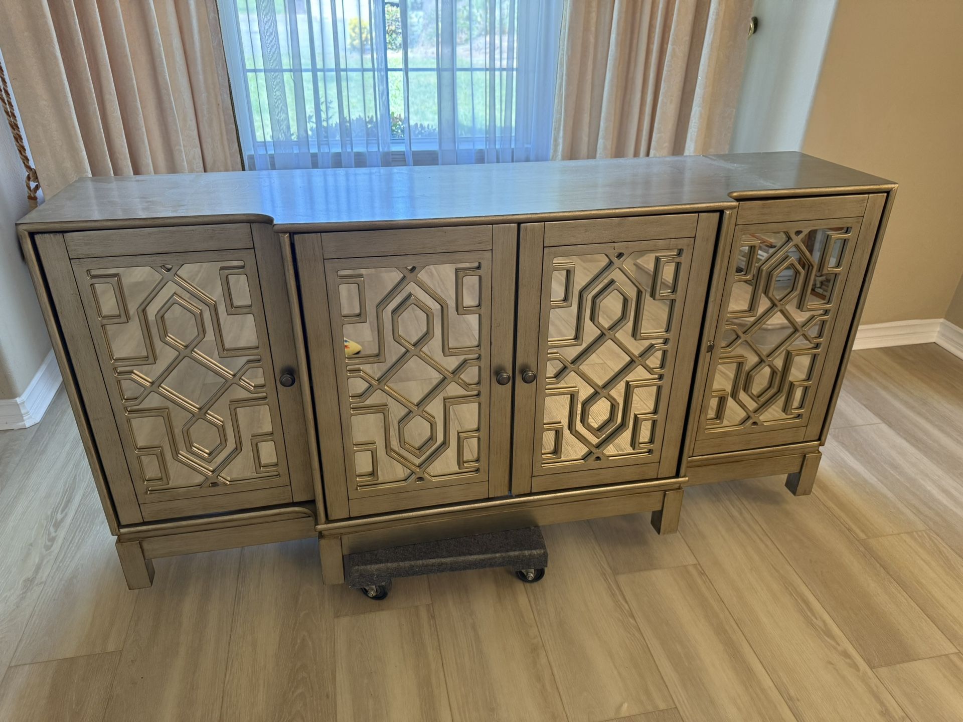 Antique Style TV Stand And Dining Serve