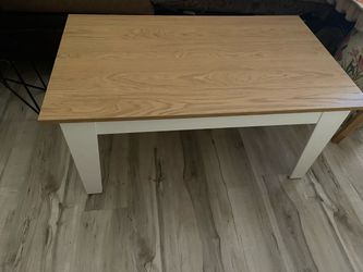 Two-Tone Coffee Table Oak and White