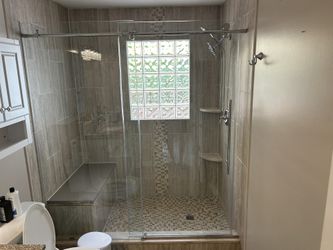 Large Vigo Glass Shower Sliding Door
