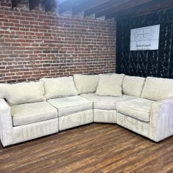 Delivery Available Maceys 4pc cream sectional sofa couch retails 1999