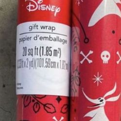 Disney Nightmare Before Christmas Jack Skeleton & Zero Wrapping Paper