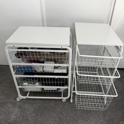 Two IKEA Storage Bins On Casters