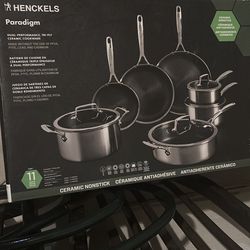 Henckels paradigm ceramic pots and pans 11pc set