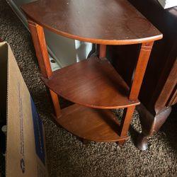 Wood Side Corner Table