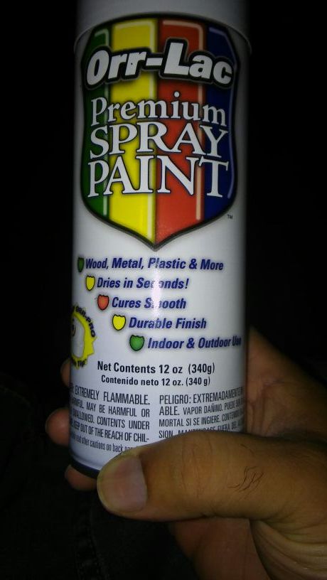 Orr lac spray paint Gloss black