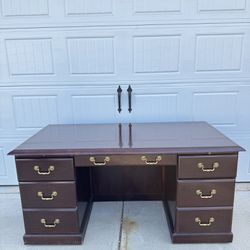 Vintage Solid Wooden Executive Desk