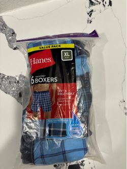 Hanes boxers 6 piece xl new tag less
