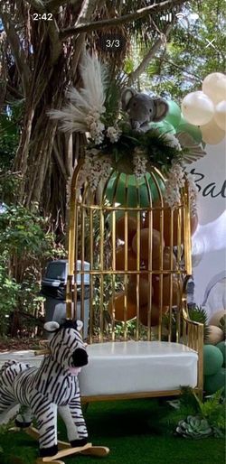 Beautiful gold chair baby shower birthday bridal shower