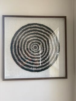 Framed Feather Spiral Wall Art