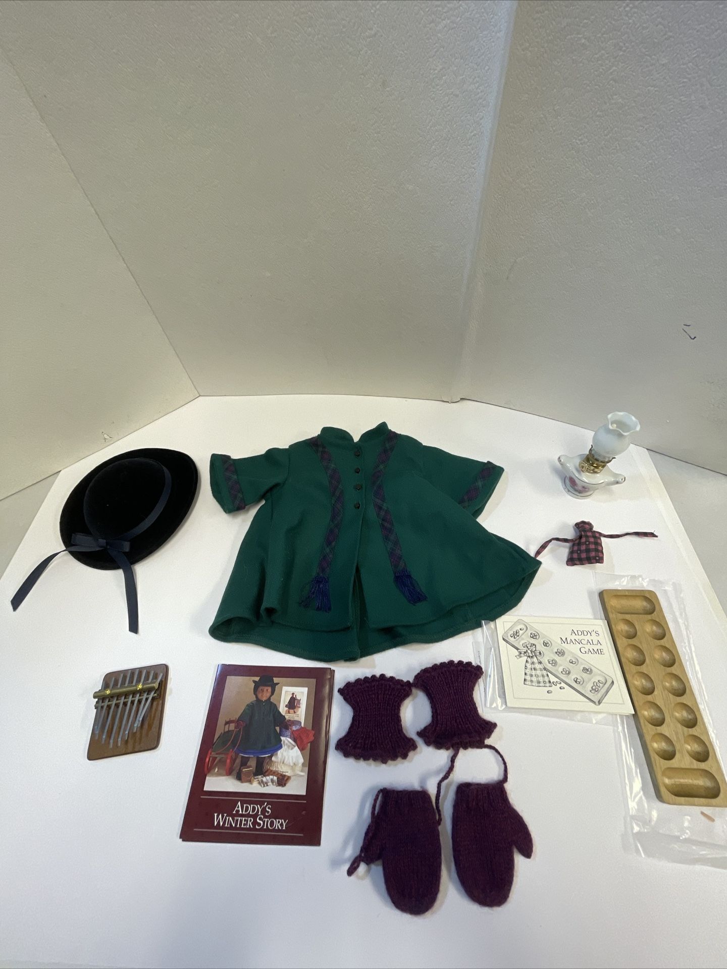 Vtg Pleasant Company American Girl Addy Winter Story Outfit Jacket Accessory Lot