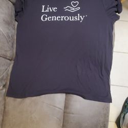 Bella Canvas " Live Generously" Black Graphic Faith Tee  XXL 