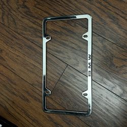 BMW plate frame silver