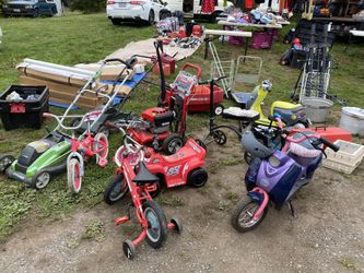 Lots of motor scooters