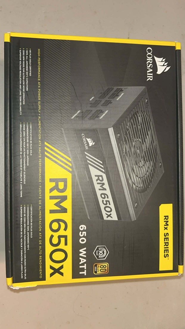 Corsair RM650x power supply unit (PSU).