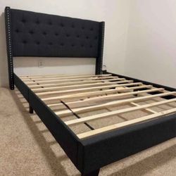 NEW IN BOX Charcoal Grey Bed Frame Full & Twin Size
