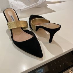 Brand New Black Suede Heels
