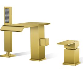 Brand New In The Box- Modern Roman Tub Faucet with Hand Shower, Deck Mount Tub Filler Bathtub Faucet with Sprayer, Single Handle Bathtub Faucet Set, W