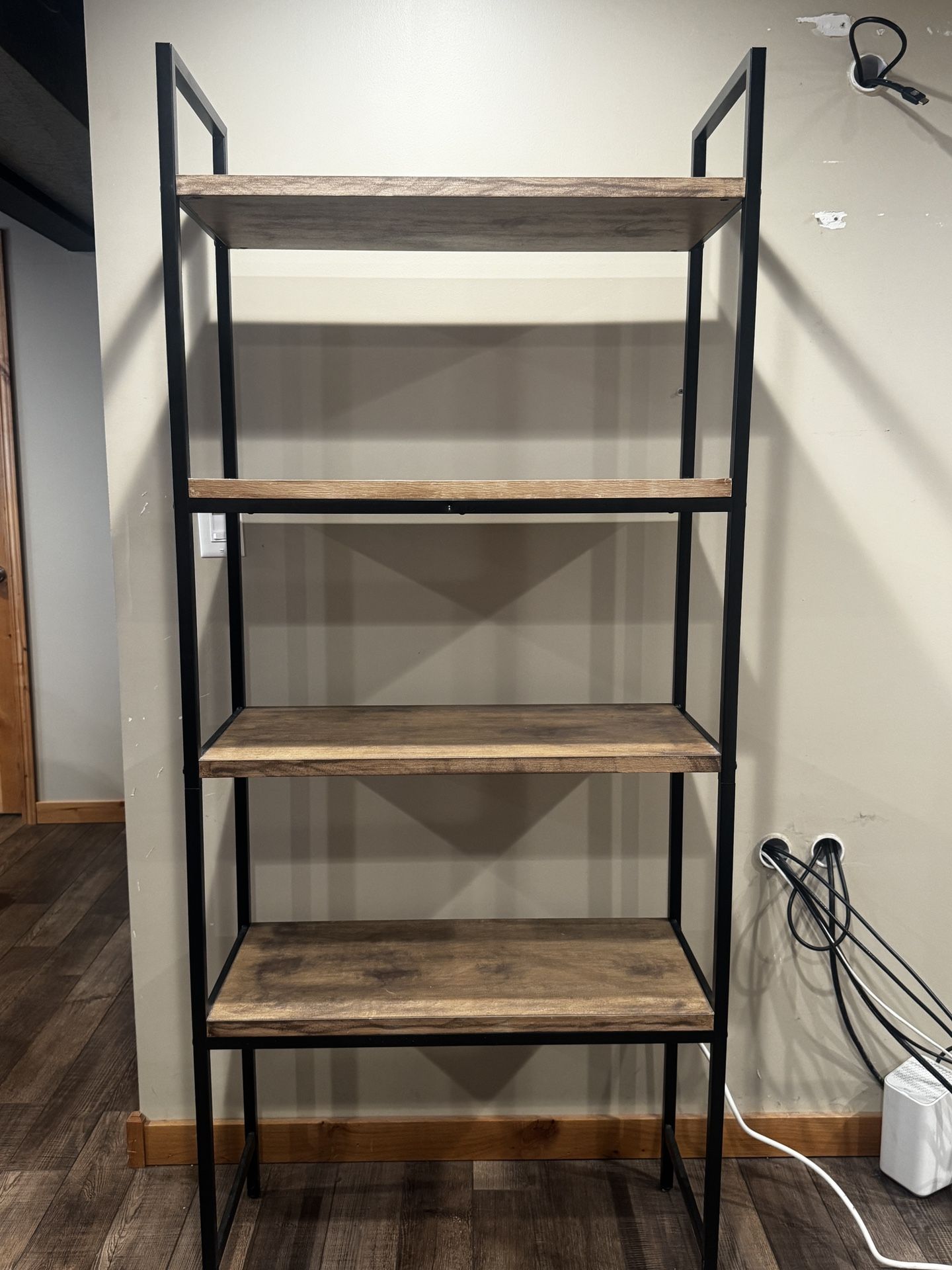 Wood And Metal Shelf