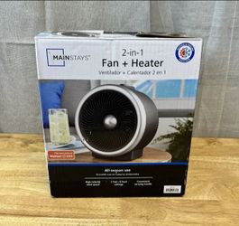 Mainstay 2 In 1 Heater and Fan Good Condition Personal Size